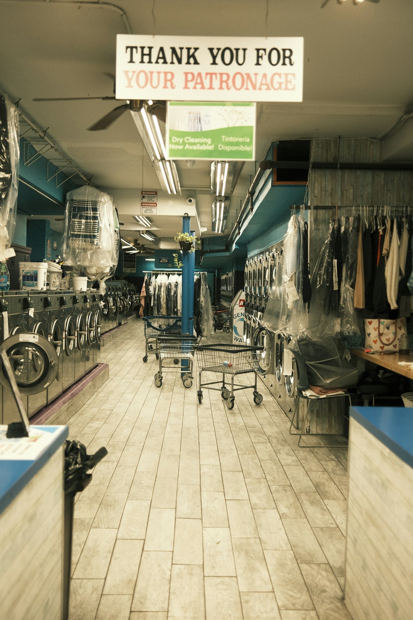 Modern self-service laundry business